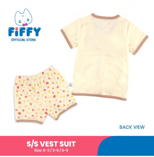 FIFFY LOVE MUSHROOM SHORT SLEEVE VEST SUIT