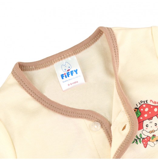 FIFFY LOVE MUSHROOM SHORT SLEEVE VEST SUIT