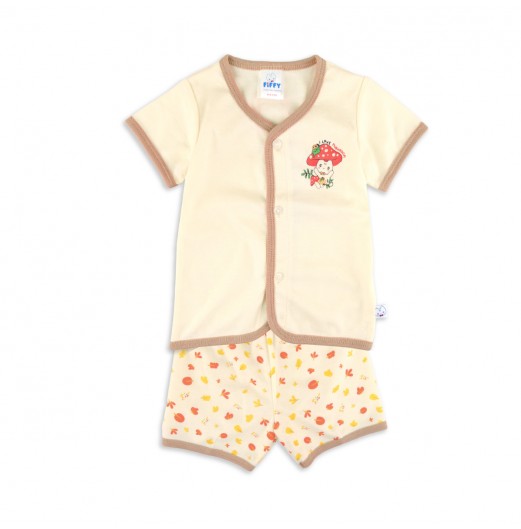 FIFFY LOVE MUSHROOM SHORT SLEEVE VEST SUIT