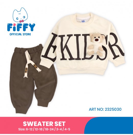 FIFFY KIDS BEAR SWEATER SET