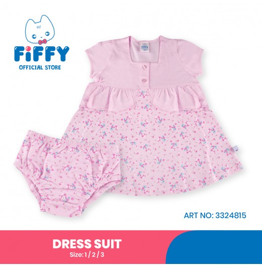 FIFFY PINK FLUTTER DRESS SUIT