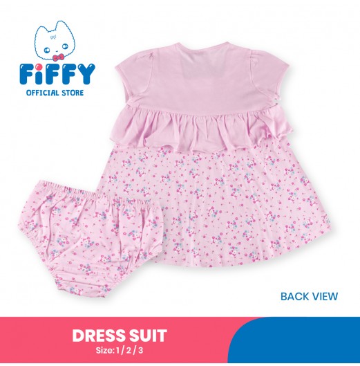 FIFFY PINK FLUTTER DRESS SUIT