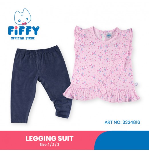 FIFFY PINKY FLOURISH LEGGING SUIT