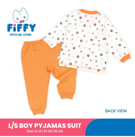 FIFFY SLOTHS AND LIONS LONG SLEEVE BOY PYJAMAS SUIT