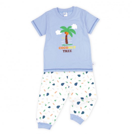 FIFFY COCONUT TREE SHORT SLEEVE BOY PYJAMAS SUIT