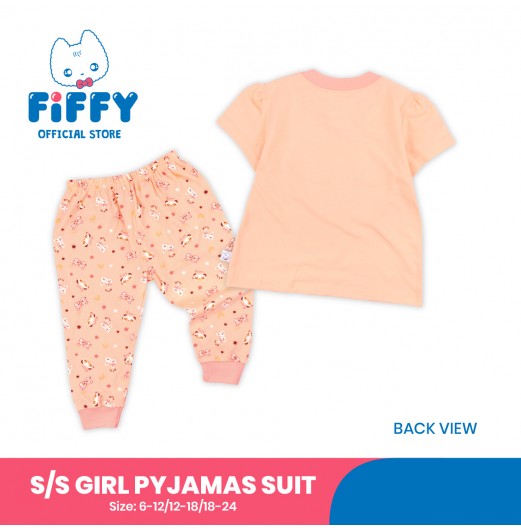 FIFFY BUNNY SHORT SLEEVE GIRL PYJAMAS SUIT