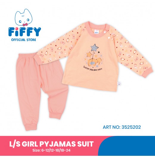 FIFFY SLEEP DREAM LONG SLEEVE GIRL PYJAMAS SUIT