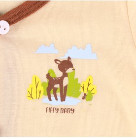 FIFFY TINY DEER DELIGHT SHORT SLEEVE VEST + LONG PANT SUIT