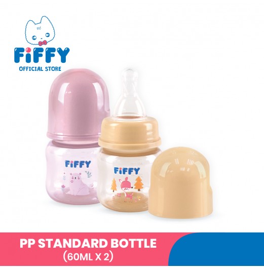 FIFFY BABY TWIN PACK FEEDING BOTTLE - 2OZ / 60ML