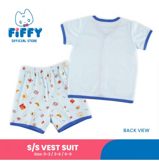 FIFFY GOOD BREAKFAST SHORT SLEEVE VEST SUIT