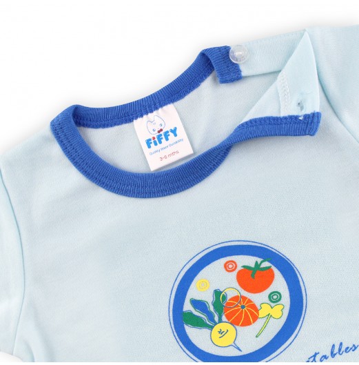 FIFFY EAT HEALTHY LONG SLEEVE VEST SUIT