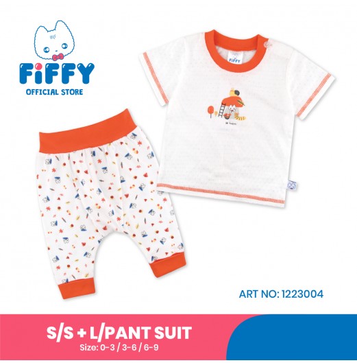 FIFFY MUSHROOM PLAYGROUND SHORT SLEEVE VEST+ LONG PANT SUIT