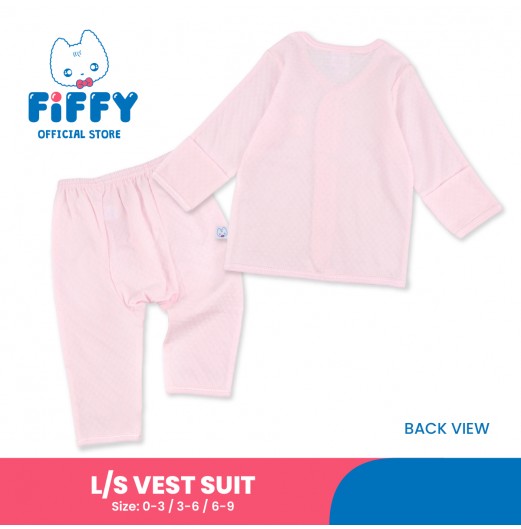 FIFFY STRAWBERRY RABBIT LONG SLEEVE VEST SUIT