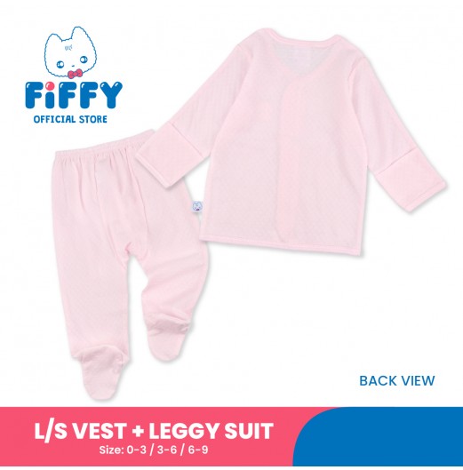 FIFFY STRAWBERRY RABBIT LONG SLEEVE VEST + LEGGY SUIT