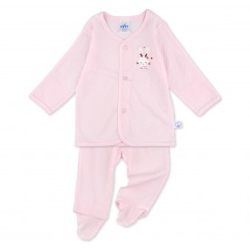 FIFFY STRAWBERRY RABBIT LONG SLEEVE VEST + LEGGY SUIT