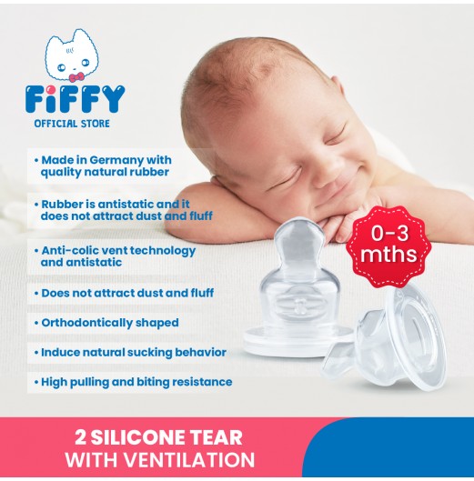 Teats & Nipples - FIFFY SILICONE TEATS WITH ANTI-COLIC VENT