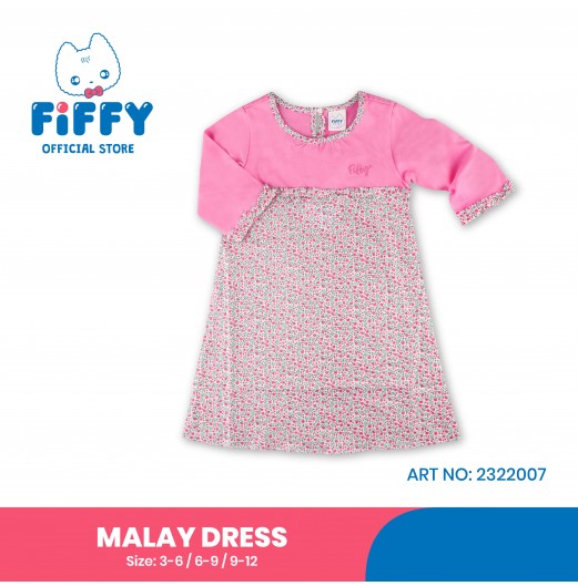 FIFFY BLOSSOM DELIGHT MALAY DRESS