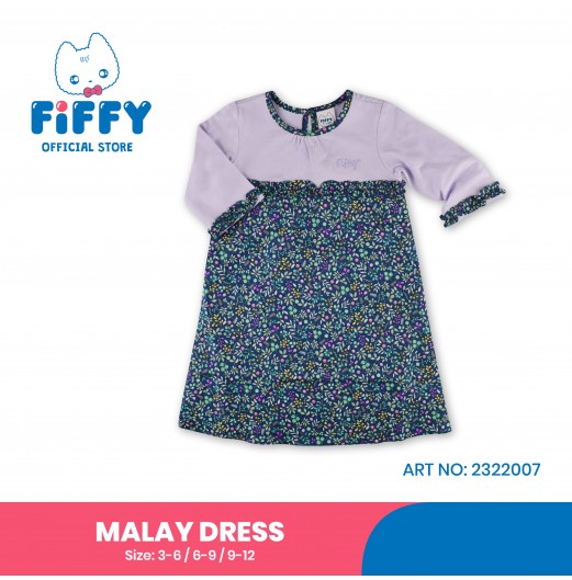 FIFFY BLOSSOM DELIGHT MALAY DRESS