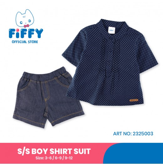 FIFFY SMART BABY SHORT SLEEVE BOY SHIRT SUIT