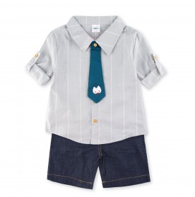 FIFFY CITY CHARM LONG SLEEVE BOY SHIRT SUIT