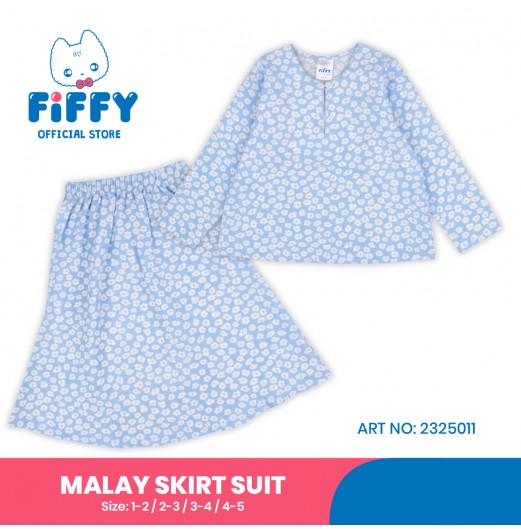 FIFFY FLORAL ELEGANCE MALAY SKIRT SUIT