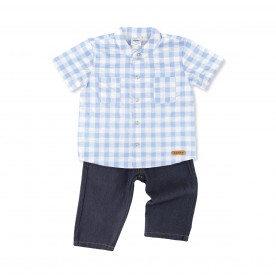 FIFFY MINI GENTLEMAN SHORT SLEEVE BOY SHIRT SUIT