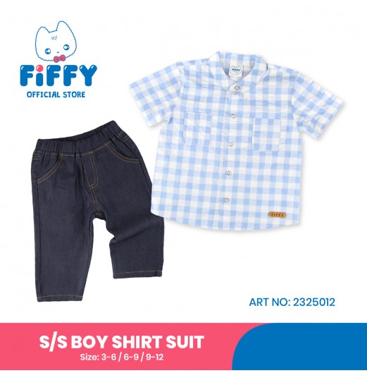 FIFFY MINI GENTLEMAN SHORT SLEEVE BOY SHIRT SUIT