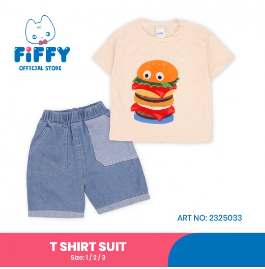 FIFFY LITTLE HAMBURGER T-SHIRT SUIT