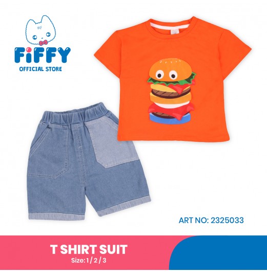 FIFFY LITTLE HAMBURGER T-SHIRT SUIT