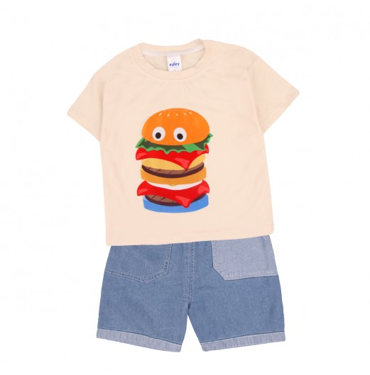 FIFFY LITTLE HAMBURGER T-SHIRT SUIT