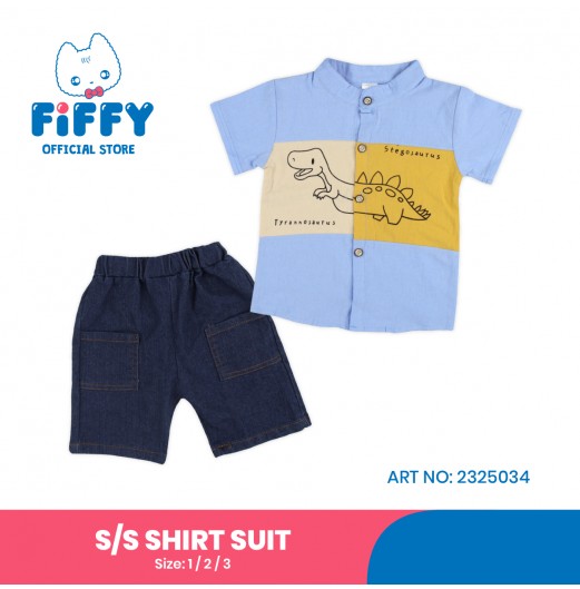 FIFFY JURASSIC JOY SHORT SLEEVE SHIRT SUIT