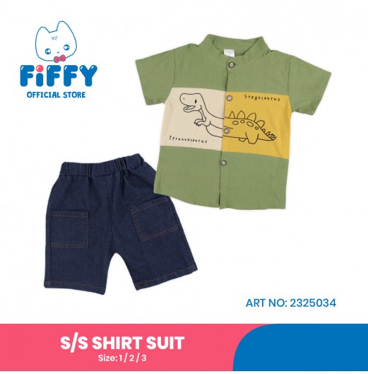 FIFFY JURASSIC JOY SHORT SLEEVE SHIRT SUIT