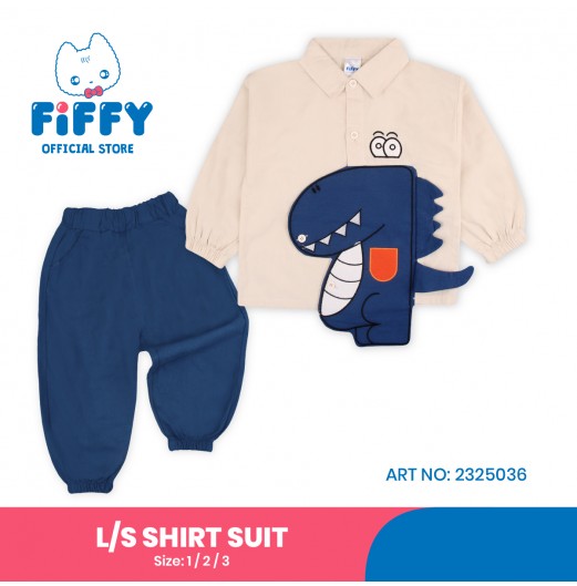 FIFFY DINO EXPLORER LONG SLEEVE SHIRT SUIT