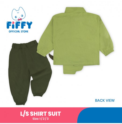 FIFFY DINO EXPLORER LONG SLEEVE SHIRT SUIT