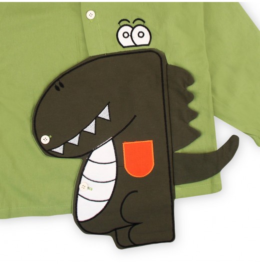 FIFFY DINO EXPLORER LONG SLEEVE SHIRT SUIT