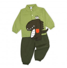 FIFFY DINO EXPLORER LONG SLEEVE SHIRT SUIT