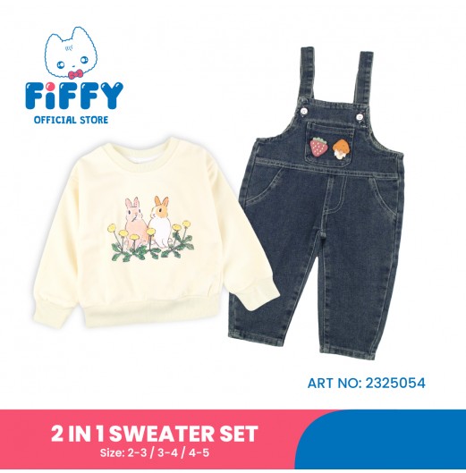 FIFFY FRIENDLY BUNNY 2 IN 1 SWEATER SET