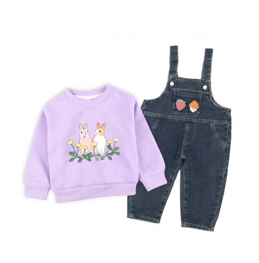 FIFFY FRIENDLY BUNNY 2 IN 1 SWEATER SET