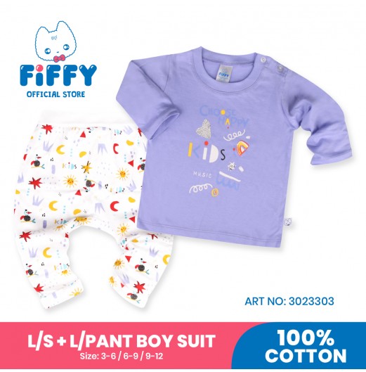 FIFFY HAPPY KIDS LONG SLEEVE + LONG PANT BOY SUIT