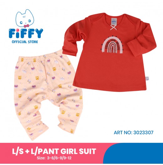 FIFFY FOLLOW YOUR DREAMS LONG SLEEVE + LONG PANT GIRL SUIT