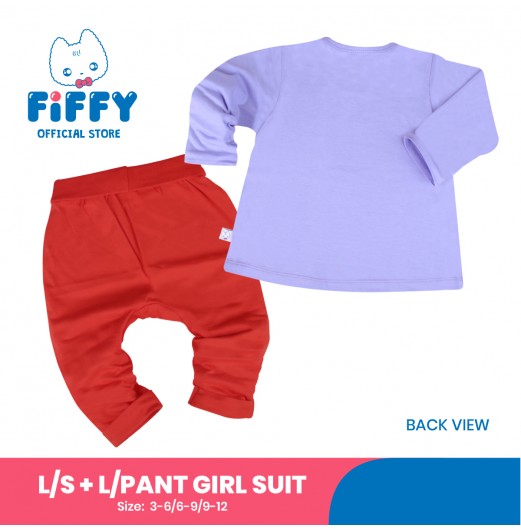 FIFFY MAGIC MEOW LONG SLEEVE + LONG PANT GIRL SUIT