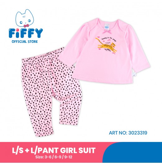 FIFFY RUNNING IN THE JUNGLE LONG SLEEVE + LONG PANT GIRL SUIT