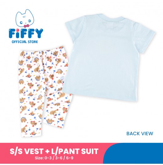 FIFFY LET'S PARTY SHORT SLEEVE + LONG PANT BOY SUIT