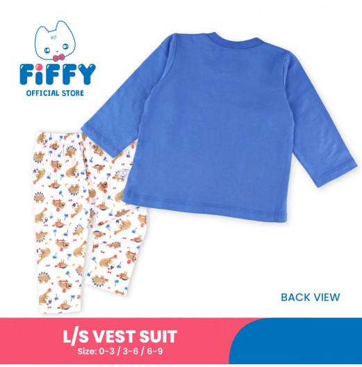 FIFFY BANANASAURUS ROAR LONG SLEEVE + LONG PANT BOY SUIT