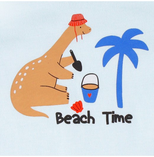 FIFFY DINO BEACH TIME LONG SLEEVE + LONG PANT BOY SUIT