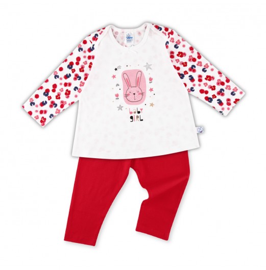 FIFFY STARRY NIGHT BUNNY LONG SLEEVE + LONG PANT GIRL SUIT