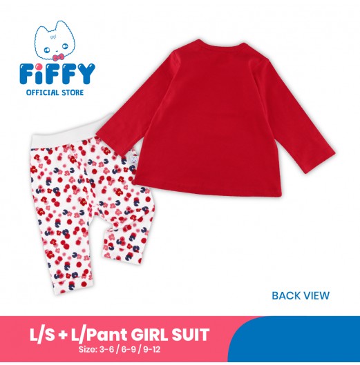 FIFFY SUNNY SNAIL LONG SLEEVE + LONG PANT GIRL SUIT