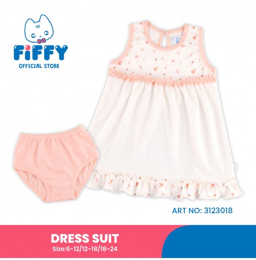 FIFFY PEACH BUNNY DRESS SUIT