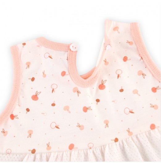 FIFFY PEACH BUNNY DRESS SUIT