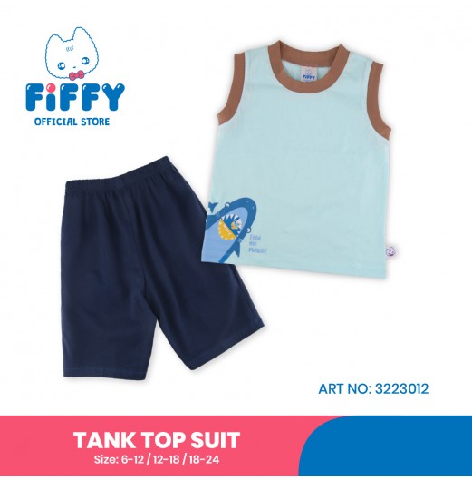 FIFFY HUNGRY SHARK TANK TOP SUIT